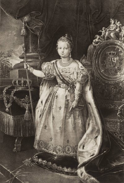Isabella II (1830-1904). Rainha de Espanha (gravura) de Unknown artist