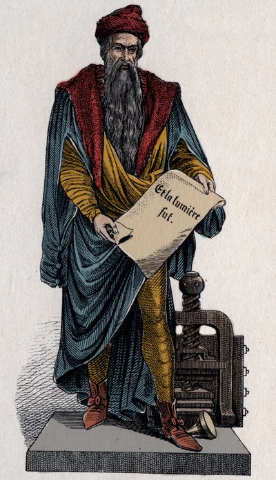 Johann Gutenberg, impressor e ourives alemão de Unknown artist