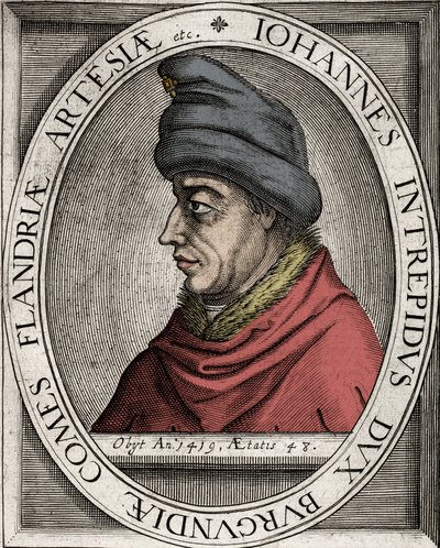 João Sem Medo - Retrato de João Sem Medo, Duque de Borgonha (João I de Borgonha) (1371-1419) - gravura do século XVII de Unknown artist