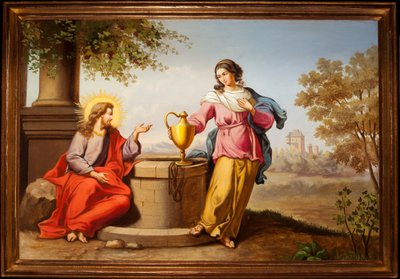 Jésus e o Samaritano de Unknown artist