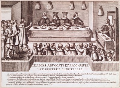Justiça sob o reinado de Henrique IV: advogados e procuradores (Gravura de Unknown artist