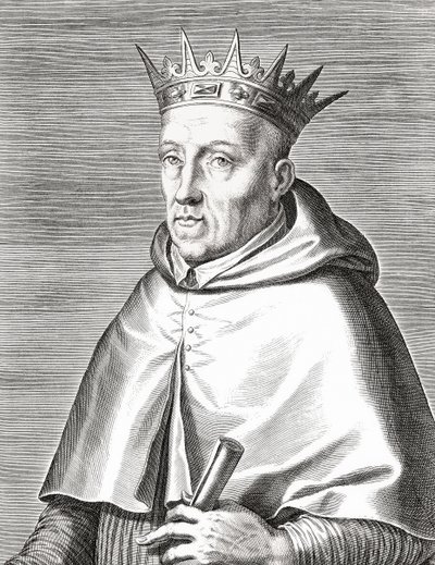 O Rei Henrique I de Portugal e um cardeal. Henrique I. Retrato. de Unknown artist