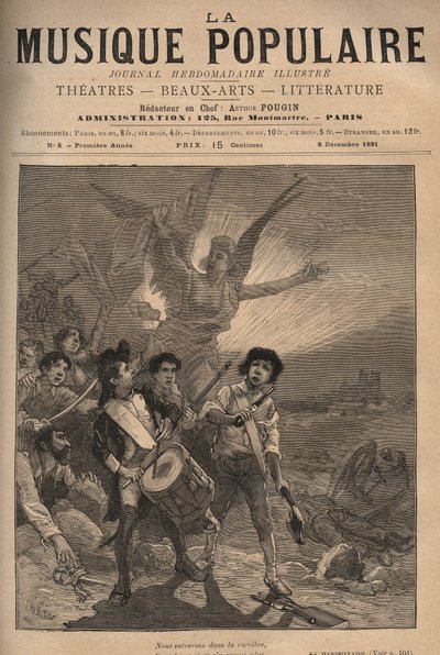 La Marseillaise, que se tornou o hino nacional sob a Terceira República (14 de fevereiro de Unknown artist