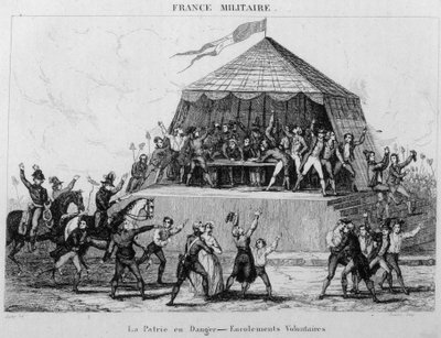 La Patrie en danger - Voluntary rockfill. de Unknown artist