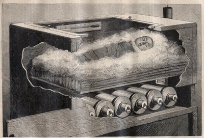 Maternidade artificial: uma incubadora de crianças - Gravura em "La Science francaise de Unknown artist