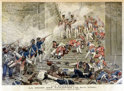 A captura das Tuileries em 10 de agosto de 1792 - no "Le Petity Journal", abril de 1892 de Unknown artist