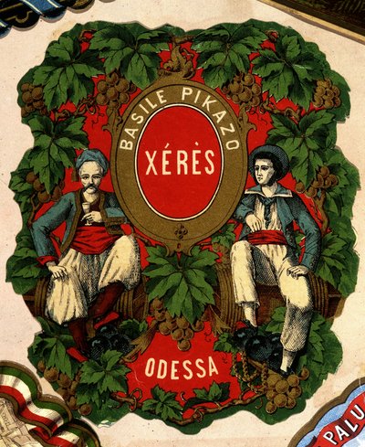 Rótulo de "Basile Pikazo - Jerez - Odessa", sd. Século XIX. de Unknown artist
