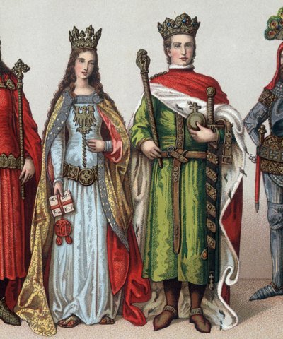 Ladislas II ou V Jagellon (1350-1434), Grão-Duque da Lituânia e Rei da Polónia. Cromolitografia do século XIX. de Unknown artist