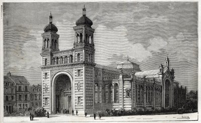 Le Palais Rameau (1878-1881) em Lille - gravura de 1884 de Unknown artist