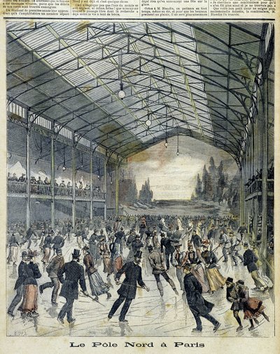 Le Pole Nord, em Paris: Patinagem parisiense - no "Le Petite Journal", novembro de 1892 de Unknown artist