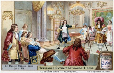 O teatro francês sob Louis XIV (1638-1715) - Chromolithography Liebig de Unknown artist
