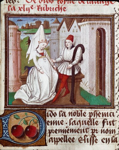 Les amours de Didon, fundador de Cartago e Enee Miniature retirado de "The Book of Light and Noble Women" de Giovanni Boccaccio dit Jean Boccace (1313-1375) de Unknown artist