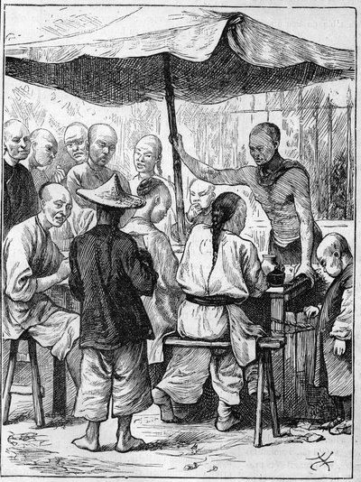 A vida na China no século XIX: Restauração ao ar livre. de Unknown artist