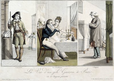 A vida de um menino bonito em Paris ou do camponês pervertido: a chegada, os Fredaines e o hospital - Carnavalet. de Unknown artist