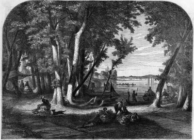 A ilha de Croissy, em Sumé - Gravação em "Le Journal Illustré de Unknown artist
