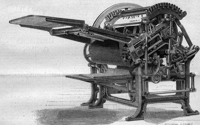 Máquina utilizada para zincografia de Unknown artist