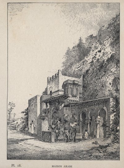 Maison Arabe - gravura de 1889 em "Histoire de habitation humaine à l