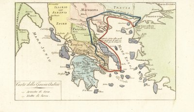 Mapa da Grécia Antiga de Unknown artist