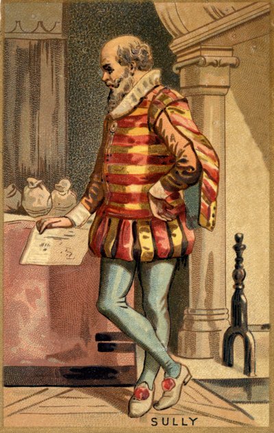 Maximiliano de Bethune, Duque de Sully (1560-1641), estadista francês. cromolitografia do final do século XIX. de Unknown artist