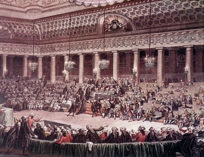 Reunião da Assembleia Constituinte na noite de 4 de Agosto de 1789 para a abolição dos privilégios de Unknown artist