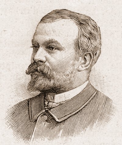 Membros da Academia Francaise em 1895: retrato de Jules Lemaitre (1853-1914), dramaturgo, crítico dramático, ensaísta, historiador literário e contador de histórias francês. de Unknown artist