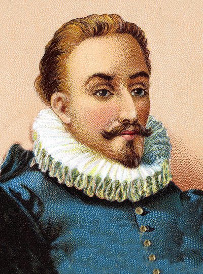 Miguel de Cervantes Saavedra 1547-1616 - Retrato de Miguel de Cervantes (1547-1616), poeta e dramaturgo espanhol de Unknown artist