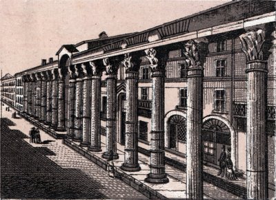 Milão, Itália: vista da Colunata (Coluna de São Lourenço Milão) de São Lourenço (Colunas de São Lourenço). in "O mundo ilustra 168 vistas" Sem data (final do século XIX) de Unknown artist