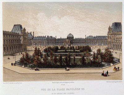Praça Napoleão III e o Palácio das Tuileries de Unknown artist