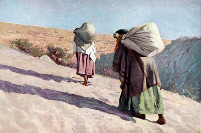 Mulheres nativas americanas da tribo Hopi, Arizona de Unknown artist
