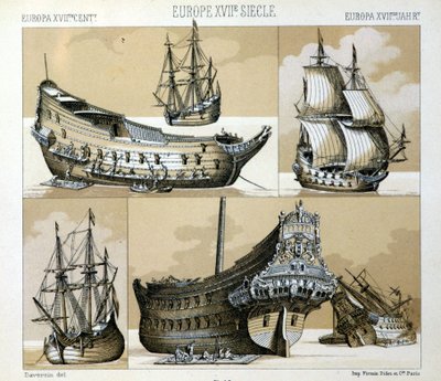 Marinha e comerciante no século XVII - em "O traje histórico" de Raquet 1888 de Unknown artist
