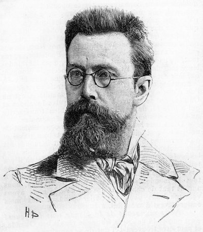 Nicholas (Nikolai) Rimski Korsakov (Rimsky-Korsakov) (1844-1908), compositor russo. Gravação a partir de 1889. de Unknown artist