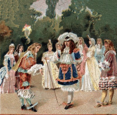 Nicolas Fouquet (1615-1680) recebeu Luís XIV conhecido como Le Roi-Soleil (Rei Soleil ou Luís o Grande). de Unknown artist