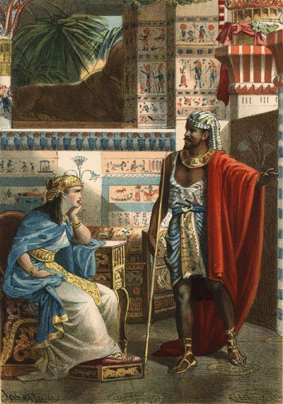 Nitocris, segundo Manethon, a última rainha do Egito da VI dinastia. Gravura de 1881.in "El Culto de la Hermosura" de Juan Justo Huguet, Molinas Hermanos editores de Unknown artist