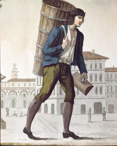 Velho ofício: o leiteiro (Litógrafo de Unknown artist