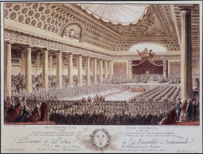 Abertura da Assembléia Geral em Versalhes em 5 de maio de Unknown artist