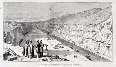 Abertura da Fossa do Canal de Água Doce do Canal do Suez de Unknown artist