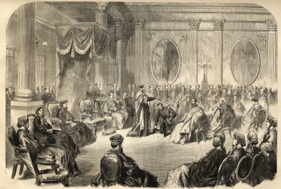 Ordem de São Patrício - A Mais Ilustres Ordem de São Patrício - A investidura de um cavaleiro na Ordem de São Patrício em Dublin, Irlanda, no dia 19 - gravura 1866 de Unknown artist