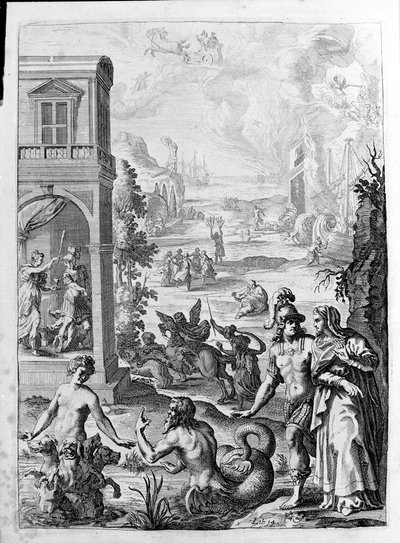 Ovide (Ovidius) - ilustração para o livro 15 - (P. Ovidii Nasonis Metamorphose libri XV um notis TH. Farnabii.) nota de Thomas Farnaby (Farnabia) (1575-1647) de Unknown artist