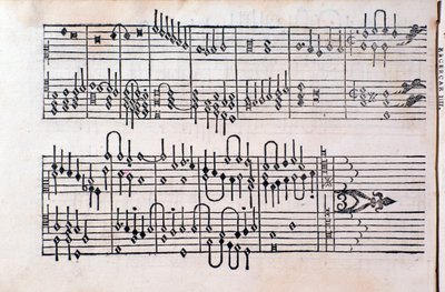 Página de “” Tablatura; Livro 1 ”” de Gerolamo Cavazzoni de Unknown artist