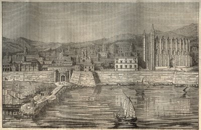 Palma de Maiorca, Mallorca (Mallorca), Ilhas Baleares - gravura 1837 de Unknown artist