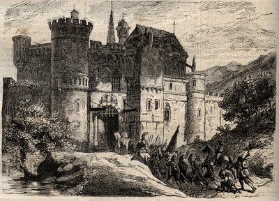 Pascal Paoli, libertador da Córsega - Pascal Paoli (1725-1807), libertador da Córsega entra em Bastia - gravura em "Dictionnaire populaire illustrious" - 1864 - de Joseph Decembre e Edmond Allonier - de Unknown artist