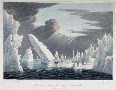 Passagem através dos icebergs, 16 de junho de Unknown artist