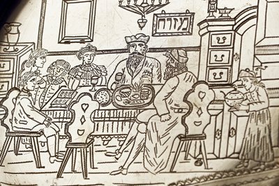 Prato de Seder de Páscoa, século XIX de Unknown