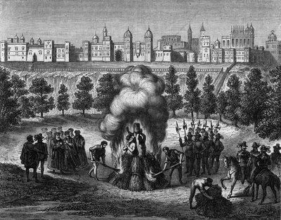 Perseguições aos protestantes em Inglaterra no século XVI de Unknown Artist