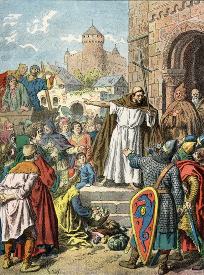 Pedro, o Eremita, pregando a Cruzada de Unknown Artist