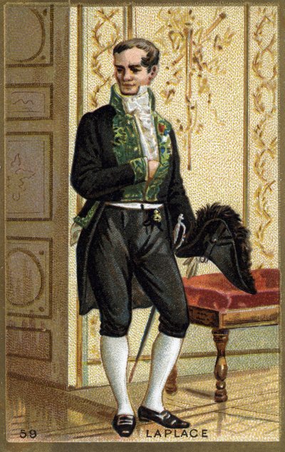 Pierre Simon de Laplace (1749 - 1827), matemático e astrônomo francês. Cromolitografia do século XIX. de Unknown artist
