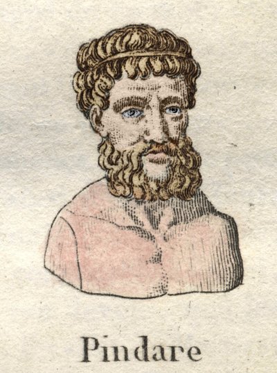 Pindare (518-v. 438 a.C.), poeta de ópera grega. de Unknown artist
