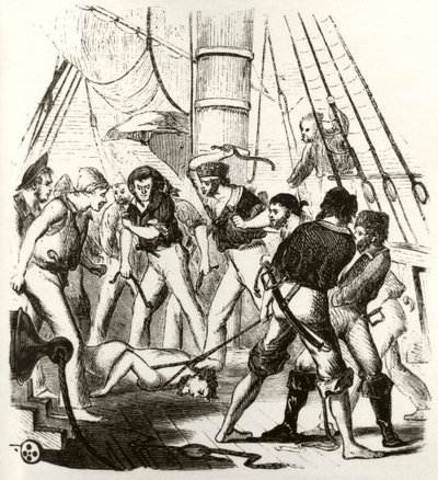 Piratas atormentando George Withers de Unknown artist