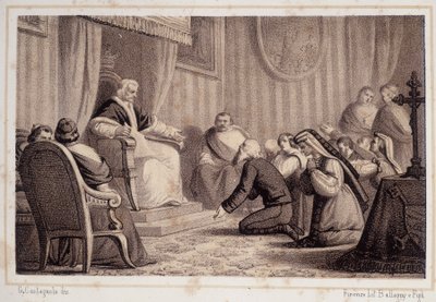Pio VII (1742 - 1823) revoga o decreto que ordena a destruição de Sonnino - na "Storia d