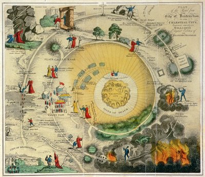 "Plano da Estrada da Cidade da Destruição para a Cidade Celestial, gravado expressamente para Williams